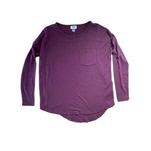 Women's Old Navy purple long sleeve pocket t-shirt. soft. Size XS